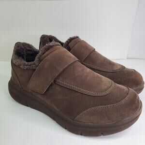 FitVille Men's Winter Slippers Size 11.5W Casual Diabetic Shoes Indoor/Outdoor